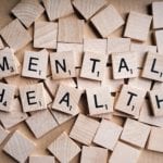 Mental Health Spelled by wood blocks